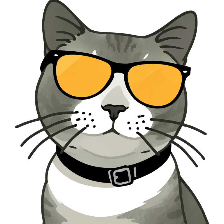 Cat with sunglasses emoji