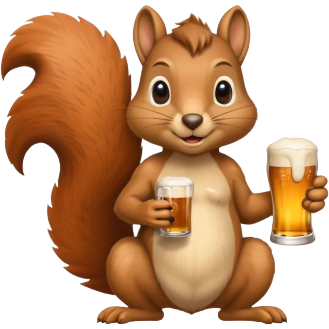 Has a  Teodoro la ardilla con una chela emoji