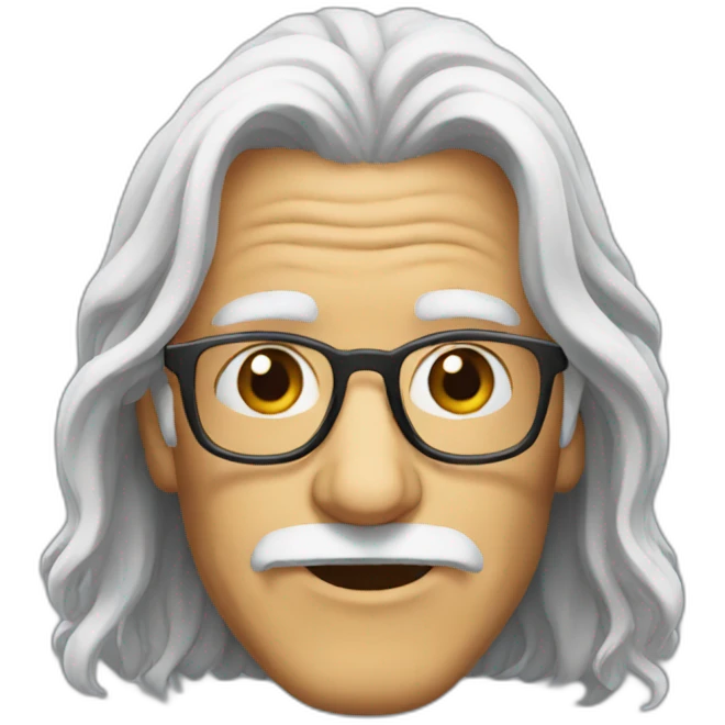 glasses old man long hair emoji