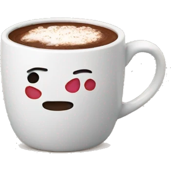 Hot chocolate in a cozy mug emoji