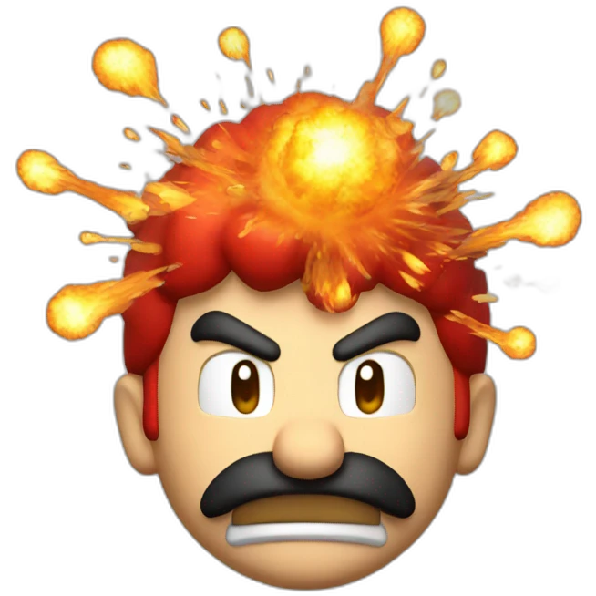 exploding head mario emoji