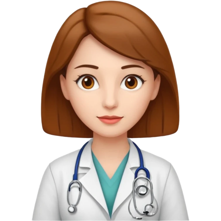 doctor woman,brow eyes, cardiologist, classic image emoji