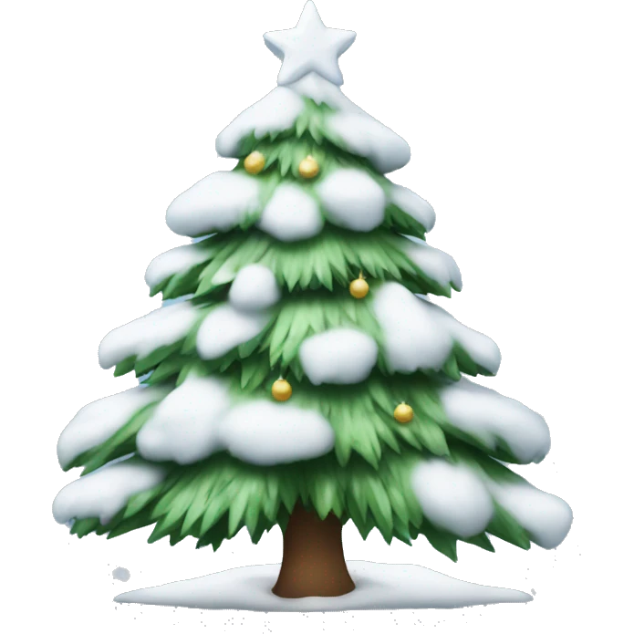 Snowy Christmas tree  emoji