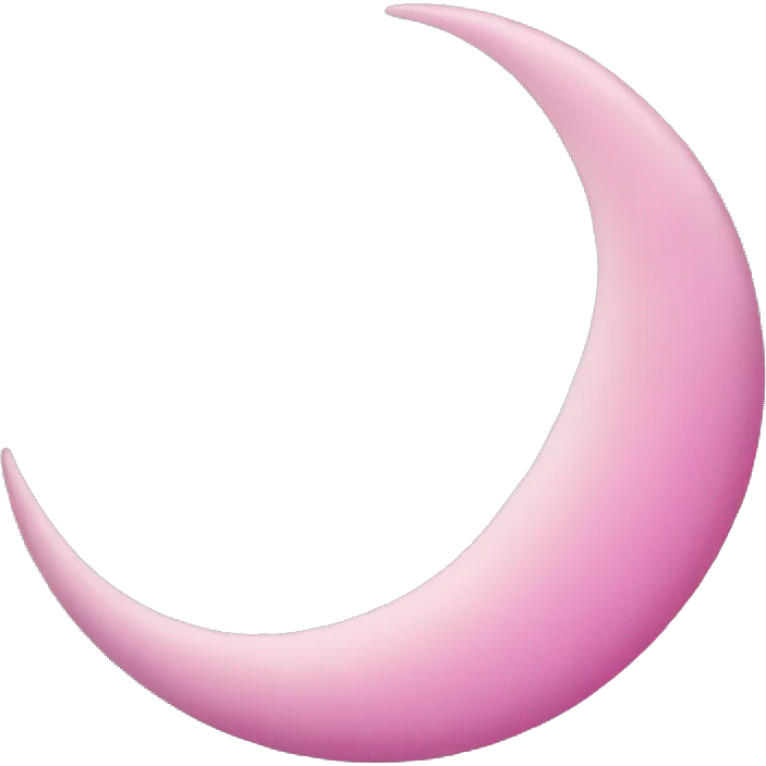 pink crescent moon  emoji
