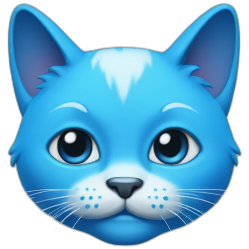 Blue smurf cat emoji
