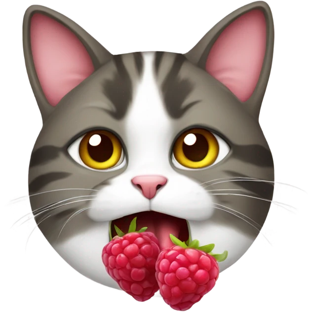 Cat eating raspberry  emoji