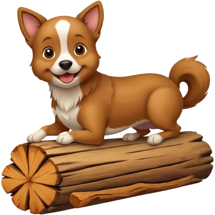 Dog on a log emoji