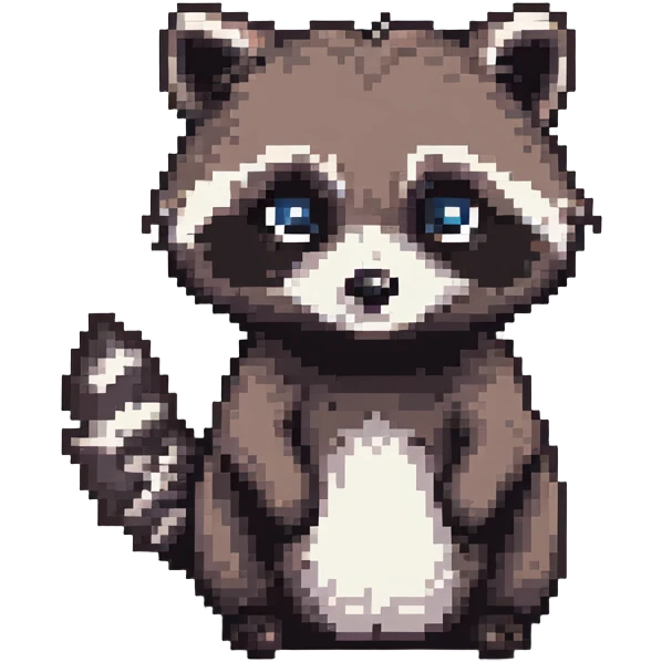 Cute raccoon stealing cookies with guilty expression emoji