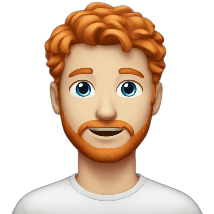 Redhead guy with blue eyes emoji