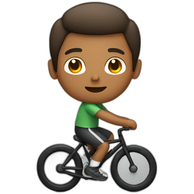Guy using small cycle emoji
