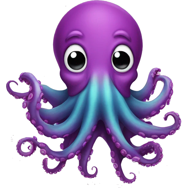 Octopus with mustache emoji