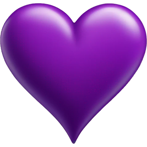 corazón morado con destellos  emoji