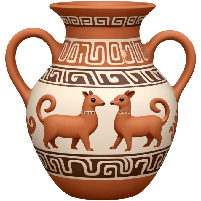 Chimu ceramic vessel with animal motifs emoji