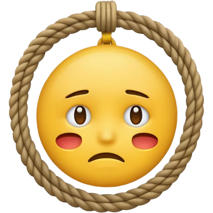 sad emoji hanging itself  emoji
