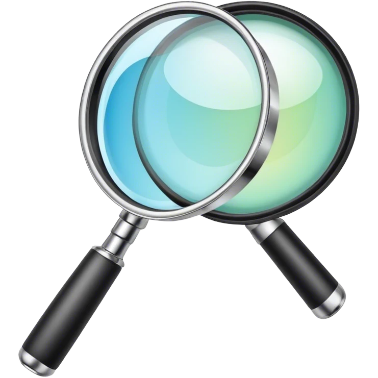 completely colored magnifier  emoji