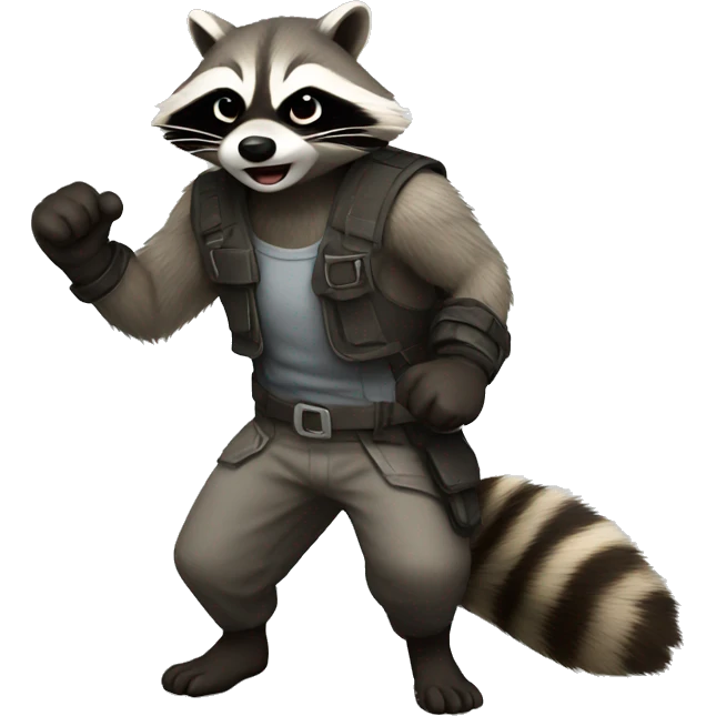 Raccon fight  emoji