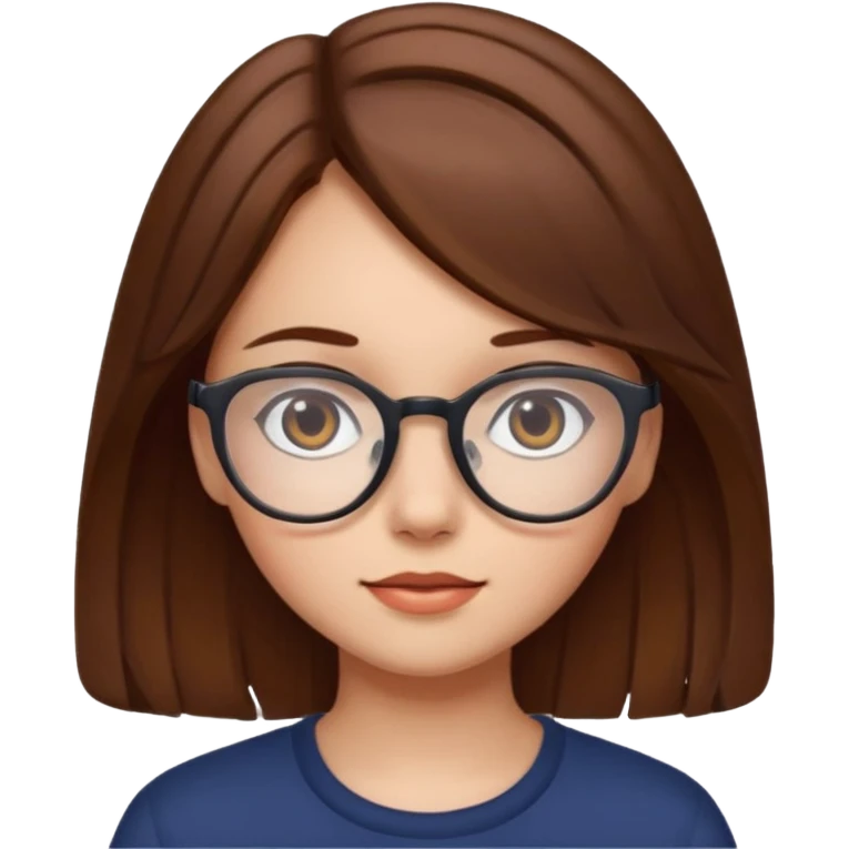 Glasses Wearing girl emoji