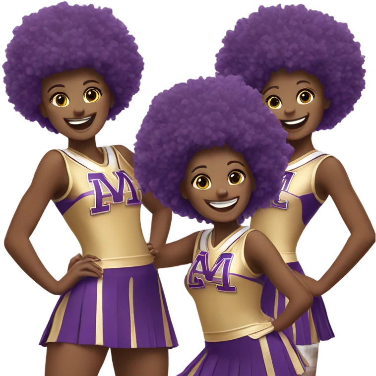 gold and purple cheer team  emoji