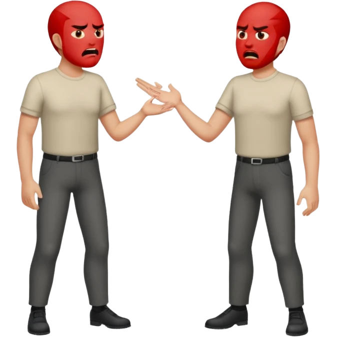two men arguing full body emoji