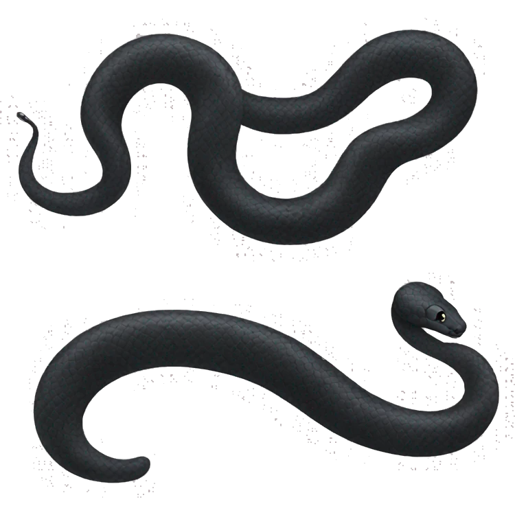 Cute Black snake emoji