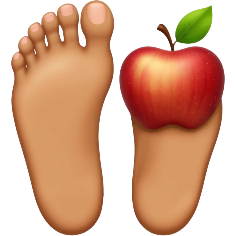 two feet, one slightly in front of the other, apple emoji style emoji