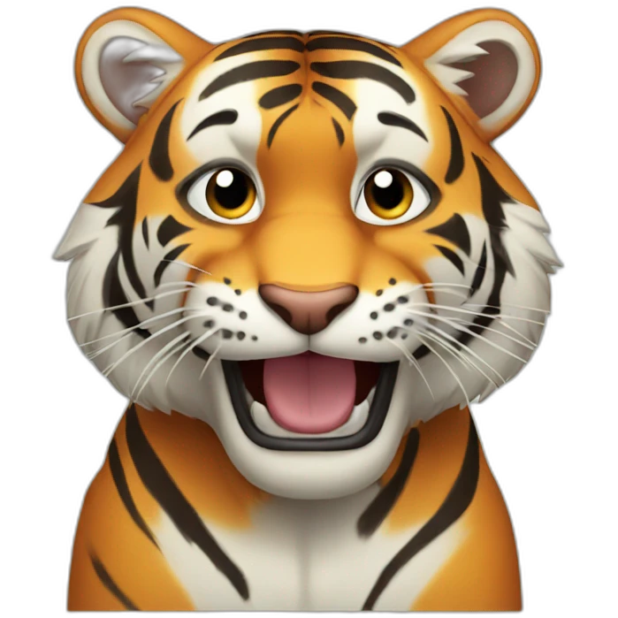 Tiger happy emoji