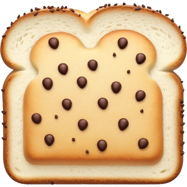 Slice of white bread with chocolate sprinkles emoji