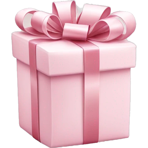 Light pink Christmas gifts under a white Christmas tree  emoji