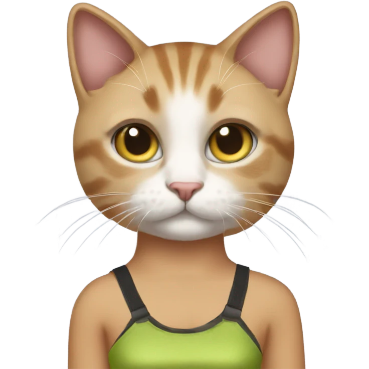 cat wearing a crop top emoji