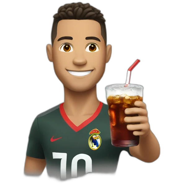 ronaldo drink cola emoji
