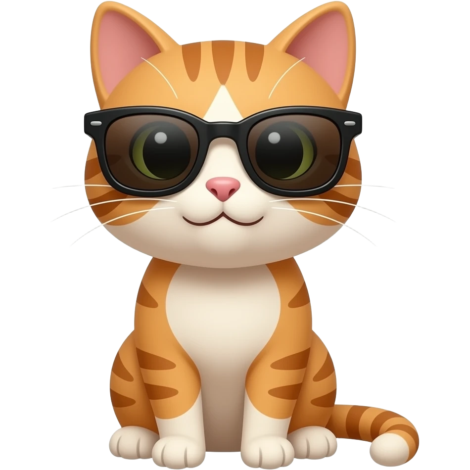 Cat wearing sunglasses emoji