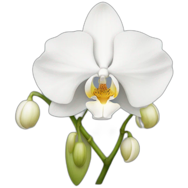 White orchid emoji