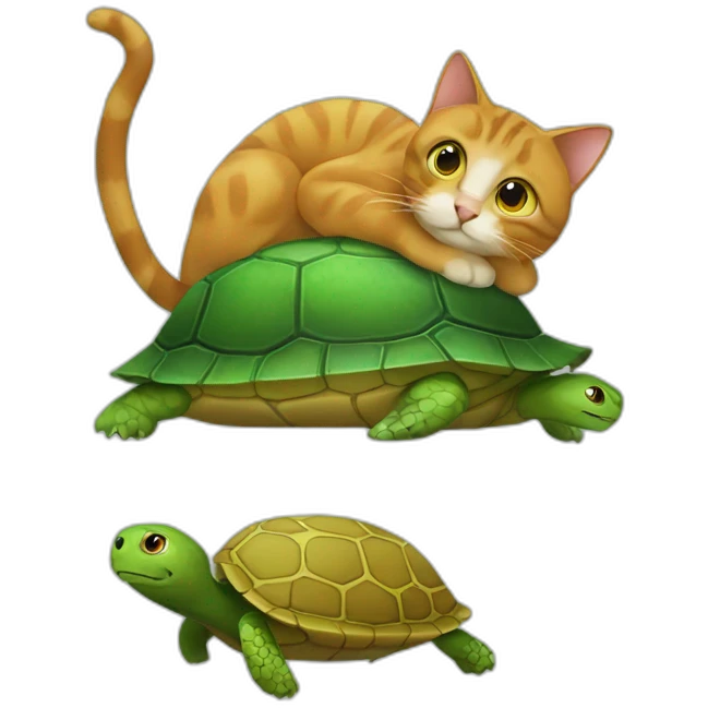 Cat and turtle emoji