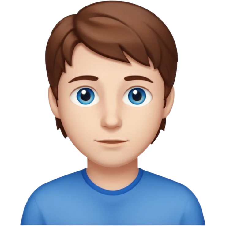 RobertIDK with blue eyes, brown hair emoji