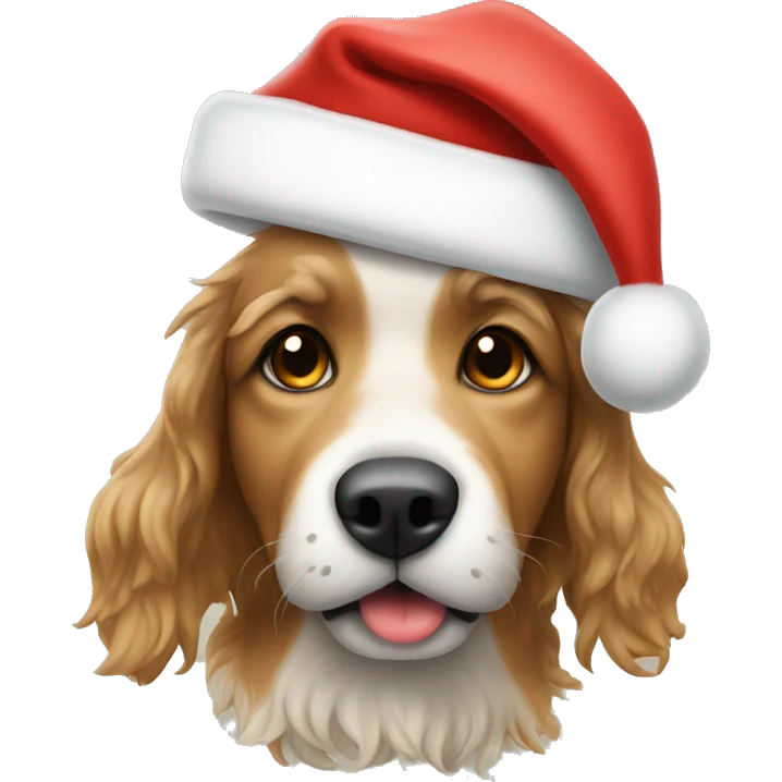 doodle wearing santa hat emoji