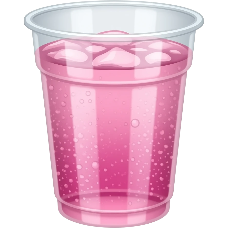 Create pink drink in a plastic cup emoji