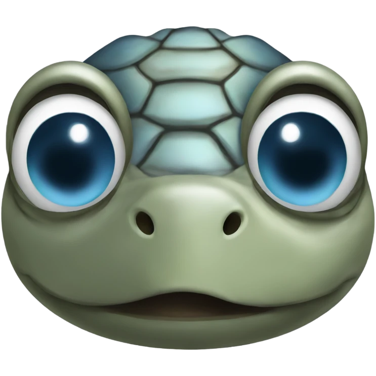 Blue eyed turtle emoji