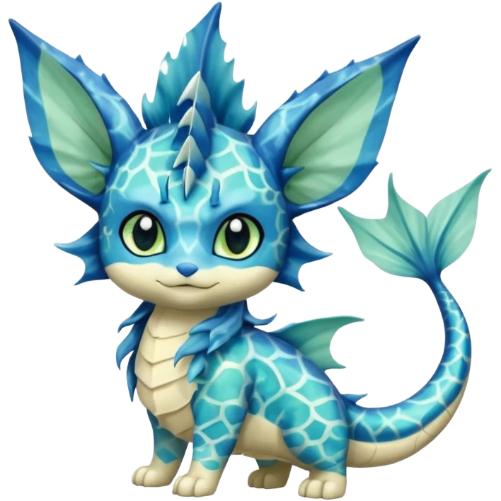 Elfish Unique Torterra-Vaporeon-feline emoji