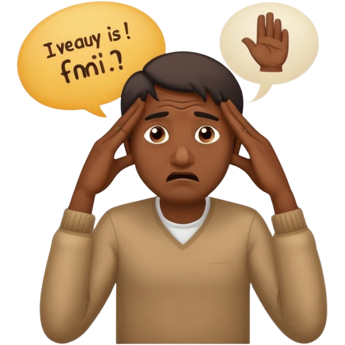 A caricature-style sticker of an Indian man facepalming with frustration but still looking humorous. Add text: ‘Seriously??’ emoji
