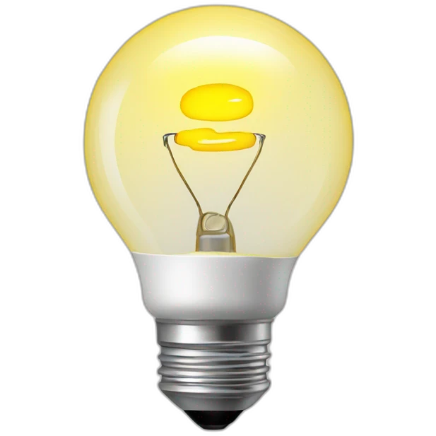 yellow light emit bulb emoji