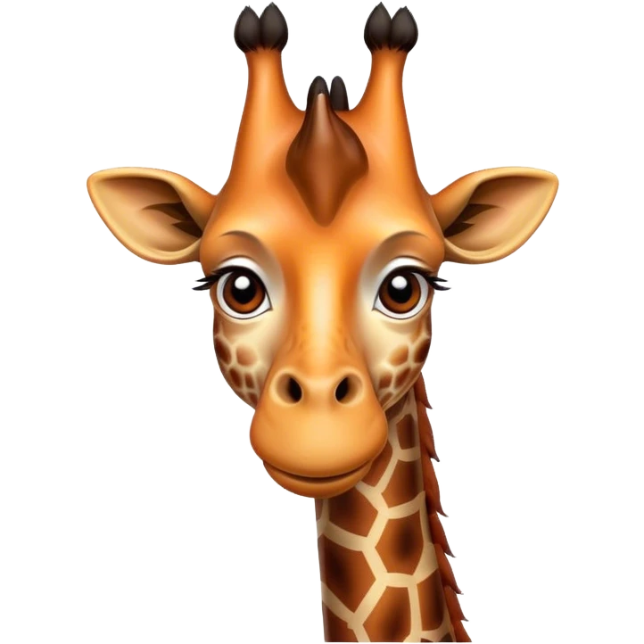 A giraffe with a confused smile emoji