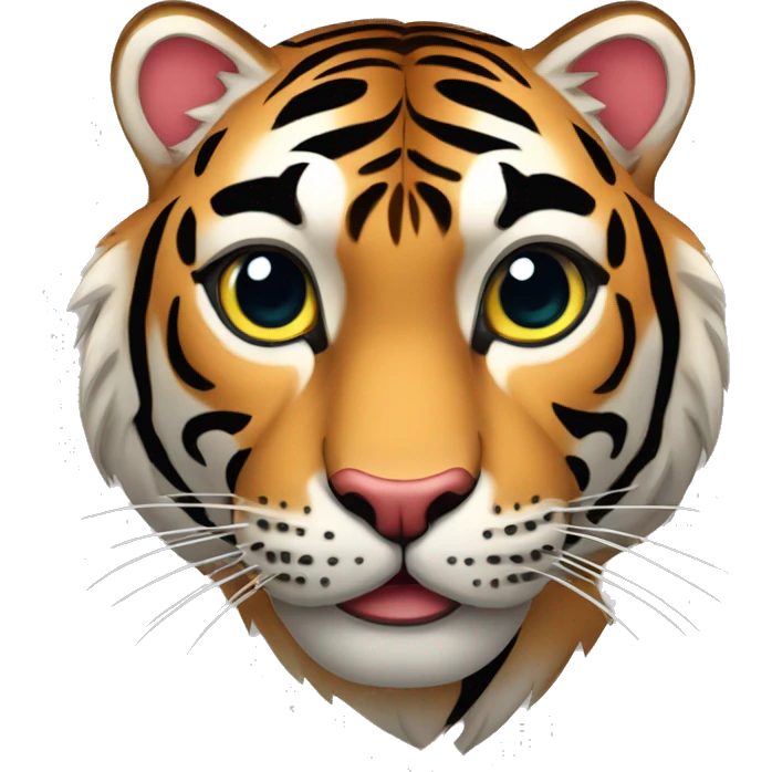 Tigre con corazones en los ojos emoji