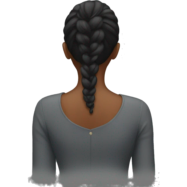 young woman back emoji