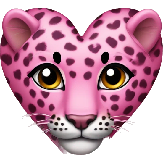 pink heart with leopard emoji