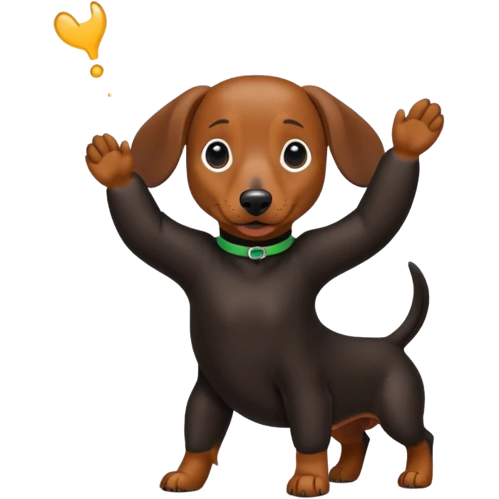 Create a dachshund dabbing emoji