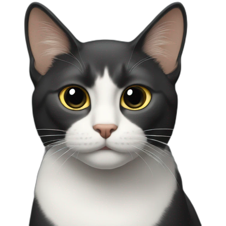Gato negro y gato blanco emoji