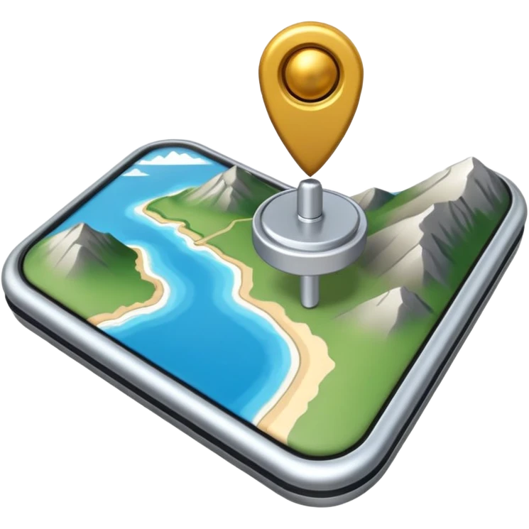 gps locater pin on west coast nz terrain map emoji