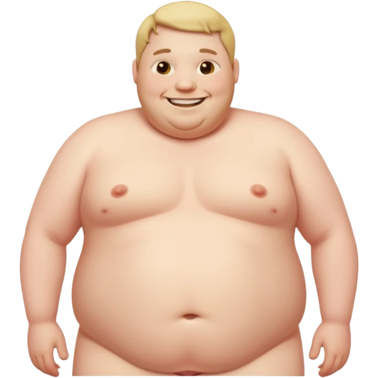 overweight naked man emoji