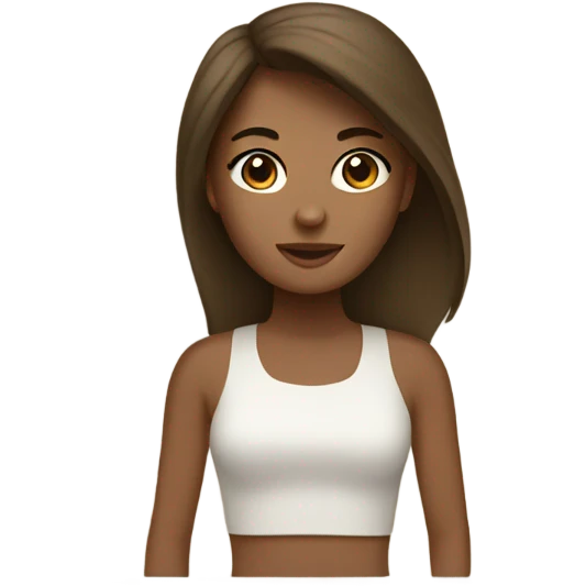 beige macbook with brunette girl emoji