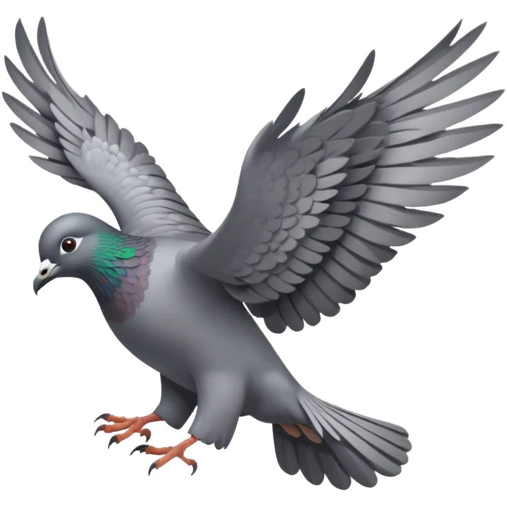 pigeon flying emoji